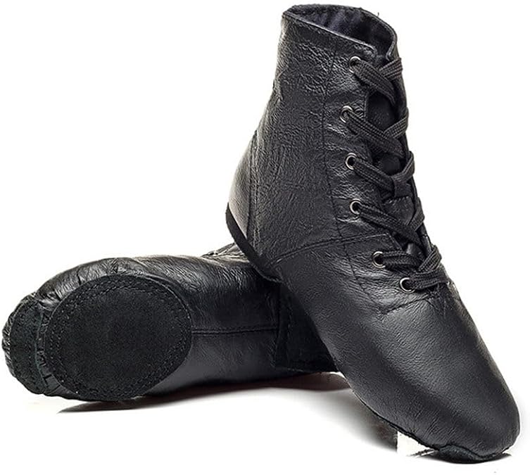 MSMAX Women Jazz Dance Sneakers Lace up Gymnastic Ankle Boots for Men