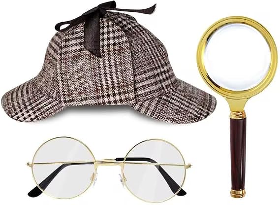 HOVEOX Detective Costume Accessories Set Detective Costume Hat Prop Halloween Costumes