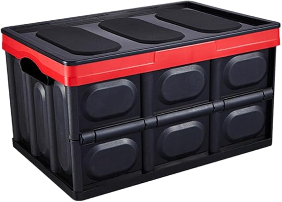 TIDTALEO Car Trunk Storage Box Foldable Organizer Plastic Storage Bin Large Capacity Car Trunk Net Organizer