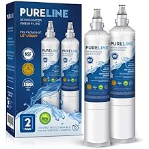 PureLine Replacement for LG lt600p refrigerator water filter, Compatible with Kenmore 9990, LG LT600P, KENMORECLEAR 46-9990, WFC2001, 5231JA2006A-S, Refrigerator Water Filter