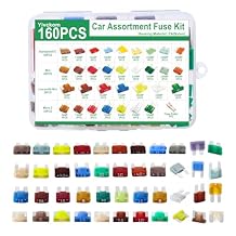 160PCS Car Automotive Fuses Assortment Kit, Standard/ATC + Mini + Micro + Low-Profile Auto Blade Fuses for SUV, Truck, Camper,RV Accessories (5A/7.5A/10A/15A/20A/25A/30A/35A/40A Amp)