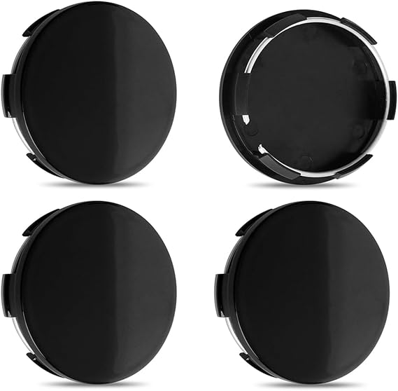 Wheel Centre Caps,4 Pcs Hub Car Wheel Accessories Universal Hub Covers Wheel Center Cover Cap Rim Hub Suitable for Wide Range of Vehicle Models and Compatibility with Many Vehicles (Black)