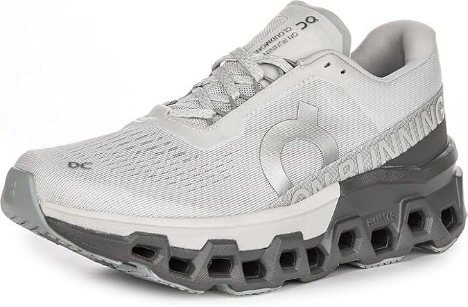 On Women's Cloudmonster 2 Sneakers, Frost/Rock, 8.5 Medium US