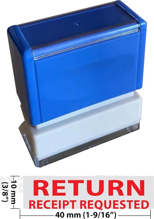 New JYP PA1040 Pre-Inked Rubber Stamp w. Return Receipt Requested