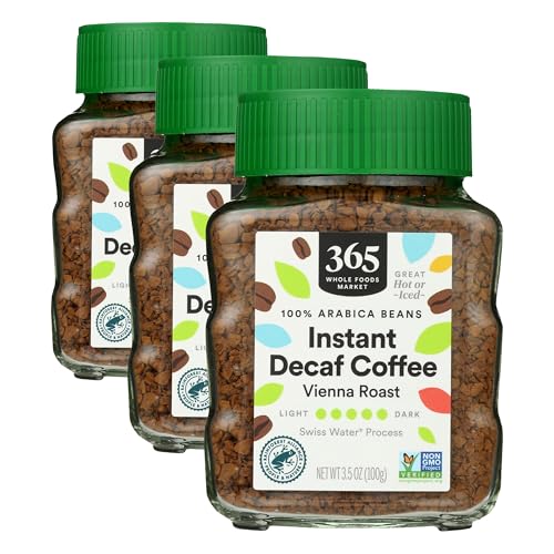 365 by Whole Foods Market, Decaf Instant Coffee, 3.5 Ounce Pack of 3