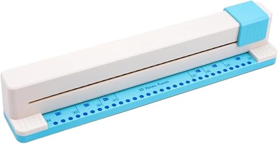 Binding Machine, 30 Hole Punch Binding Machine, Hand Push Loose Leaf Hole Punch, A4 A5 A6 A7 B5 B6 B7 Book Binder Notebook Coil Spiral Binding