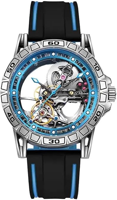 Luxury Fashion Mens Top Brand Luxury Automatic Mechanical Clock Casual Tourbillon Men Watch Sport Waterproof