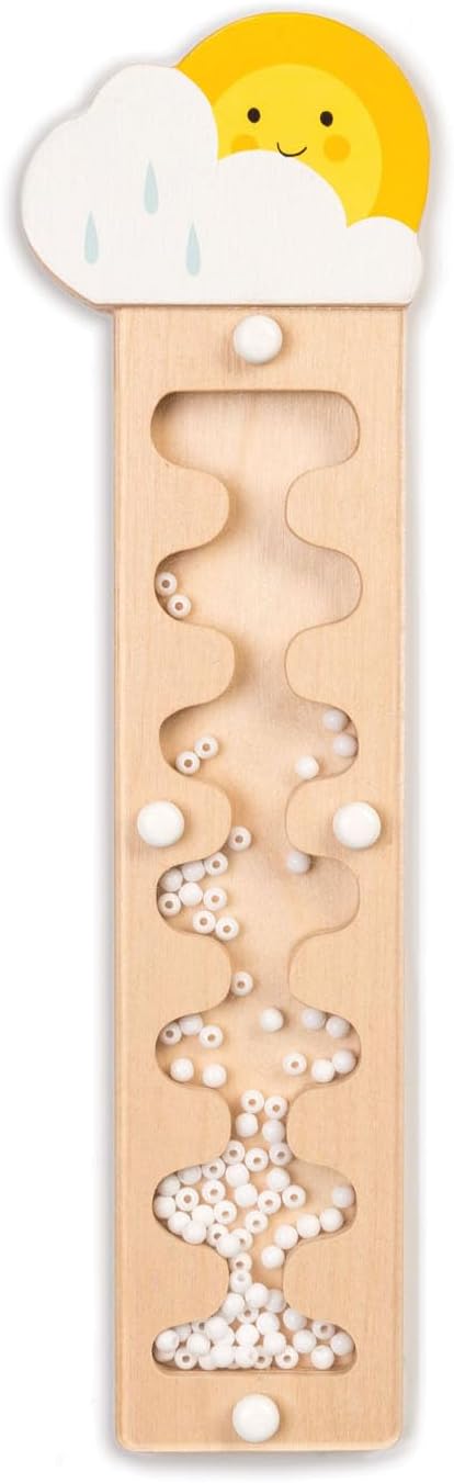 Tender Leaf Toys - Rainmaker - Portable Rain Sound Making Toy, Early Education Musical Instruments for Baby and Kids, Sensory Toy with Falling Beads - Age 18m +