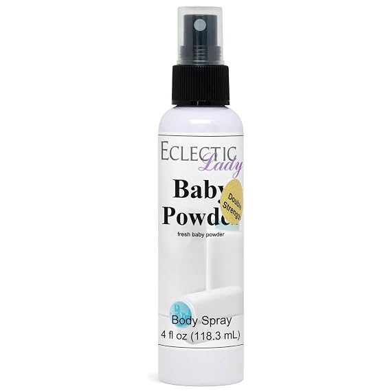 Eclectic Lady Baby Powder Body Spray, 4 ounces, Body Mist