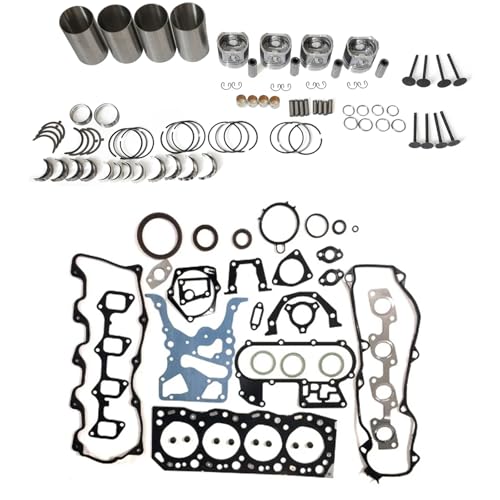 Overhaul Rebuild Kit Compatible for Toyota 2L Engine Land Cruiser 4Runner Hilux Hiace (Piston C Height: 80.25 mm Pin: 29 mm)