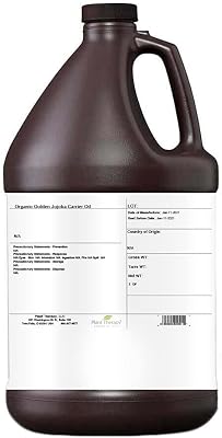 Plant Thearpy Organic Jojoba Golden Carrier Oil 1 Gallon, Base for Aromatherapy, Essential Oil or Massage use