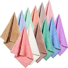 Syhood 12 Pieces Face Wash Cloth 12 x 12 in Makeup Remover Cloths Towel Coral Velvet Facial Microfiber Soft Fast Drying Facial Cleansing Towel for Face(Blue)