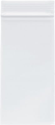 Plymor 3 x 6 Case of 1,000, 2 Mil Zipper Reclosable Plastic Bags