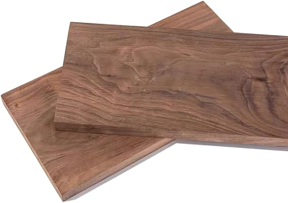 Walnut Wood Sheets thick10mm Unfinished Thin for Furniture Upholstery Crafts Cutting Boards L/W50mm-600mm,200mm*100mm*10mm*2pcs [Energy Class A]