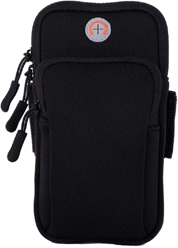Phone Holder for Running Armband iPhone 17 16 16e 15 14 13 12 11 Pro Max XS XR Plus Mini Galaxy Ultra S26 S25 S24 S23 S22 S21 Note 20 10 Pouch Bag, Arm Band Sleeve Fit Sport Gym Hiking Black