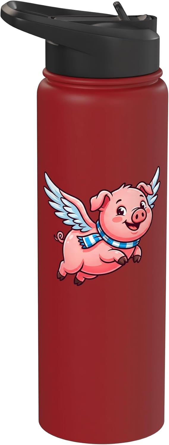 Flying Oinker Stainless Steel Insulated Water Bottle