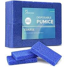 Maryton Disposable Foot Scrubber Pumice Pads, Pedicure Pumice Stone Dead Skin Callus Remover for Feet, 40Pcs (Dark Blue Coarse)