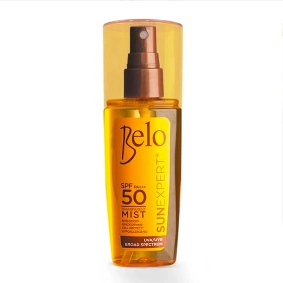 Belo SunExpert® Transparent Mist SPF 50 PA+++, Broad Spectrum UVA/UVB, Non-Sticky, Quick-Drying, Hypoallergenic 100ml