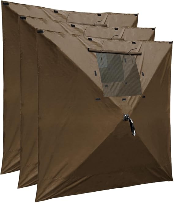 Clam Quick-Set Wind & Sun Panels 3-Pack Brown Screen Tent Sidewalls Fits Traveler, Venture & Escape Full Coverage Shade & Privacy Carry Bag Tent Not Included