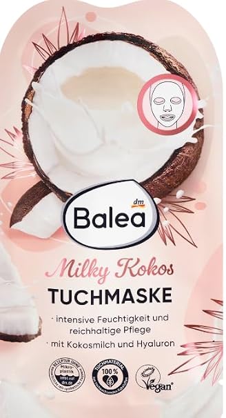 Balea Sheet mask Milky Cocos, 4 pc