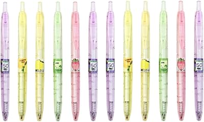 12 Pcs Ballpoint Pens Gel Ink Pen Black 0.5mm Gifts Cute School Supplies Set For Girls Students
