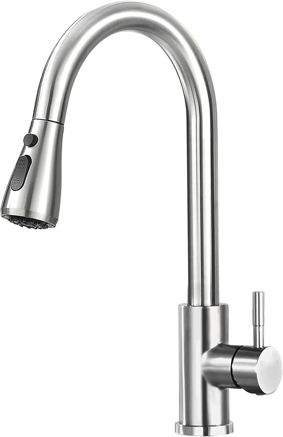 Kitchen Faucet with Pull Down Sprayer, 3-Modes Sprayer