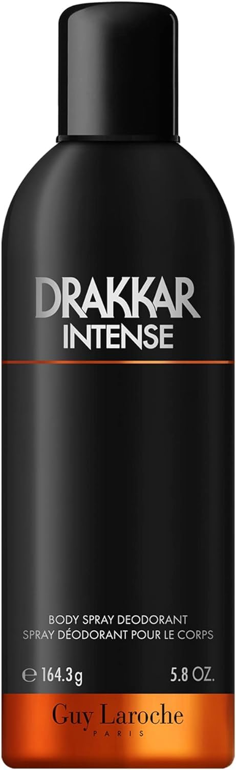 Guy Laroche Drakkar Intense Body Spray for Men A Deeply Sensual Vibrant and Masculine Fragrance with Bergamot Lavandin and Moss 200 ml