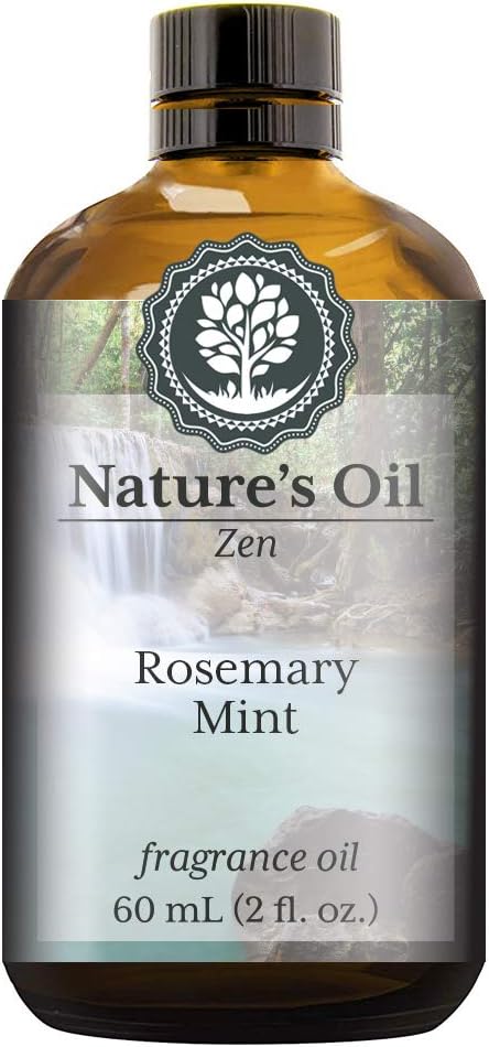 Rosemary Mint Fragrance Oil 60ml for Diffusers, Soap Making, Candles, Lotion, Home Scents, Linen Spray, Bath Bombs, Slime