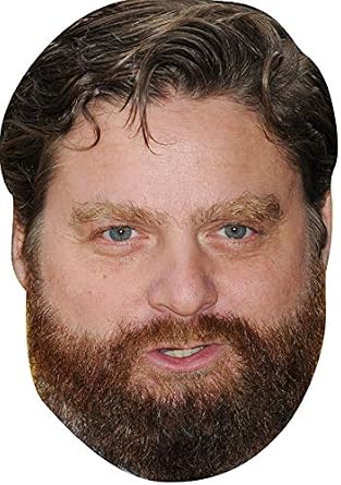 FoxyPrinting Alan The Hangover 2018 Celebrity Cardboard Party Face Mask Fancy Dress