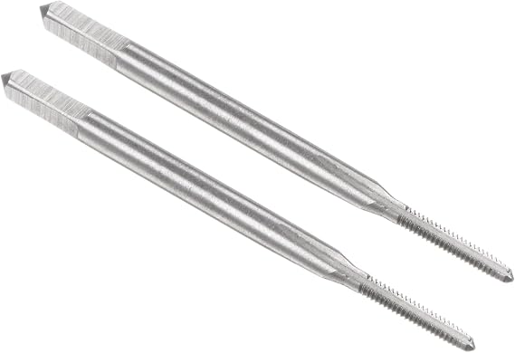 uxcell Metric Machine Taps M1.6 x 0.35mm H2 High Speed Steel 3 Straight Flutes Screw Tapping Threading Machinist Repair DIY Tool 2pcs