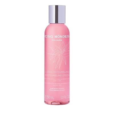 Cinq Mondes Phyto-Peeling Lotion Toner 5.0oz - Glycolic Acid Exfoliating Toner For All Skin Types, Oily, Combo Or Acne Skin - Skin Perfecting For Enlarged Pores - Balances Excess Oil
