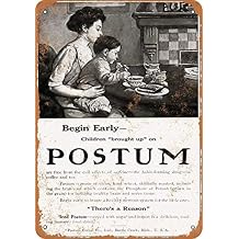 1910 Postum Breakfast Drink Wall Plaque Sign 8x12 inches