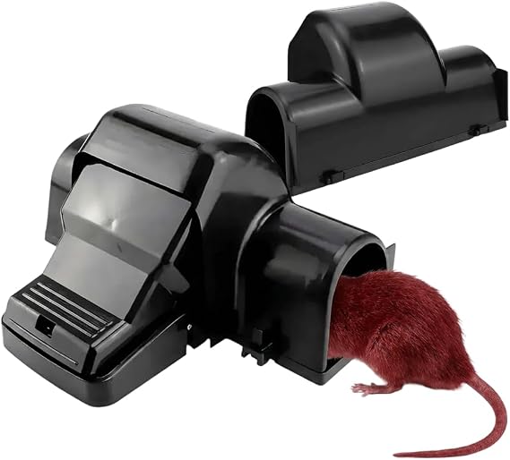 Tougher Than Tom Sure-Catch Rat Trap (2-Pack) - Heavy Duty & Quick-Kill Power - Easy to Set with No-Touch Disposal Design Mouse Trap - Reusable Indoor & Outdoor Rodent Trap