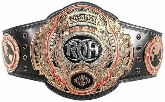 New Replica ROH Belt, Ring of Honor Champion Belt Adult Size Metal Plates & Bag