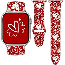 Watch Band Compatible With Apple Watch 38mm 40mm 41mm 42mm 44mm 45mm For Women Men,Adjustable Replaceable Soft Silicone Smartwatch Straps For IWatch Series SE 7 6 5 4 3 2 1