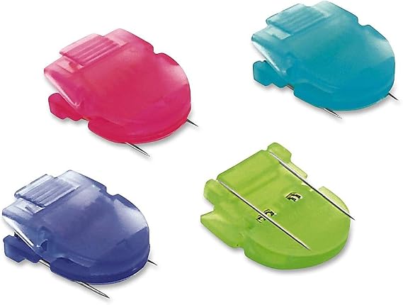 Advantus Fabric Panel Wall Clips (75306) | Fabric Panel Wall Clip | Holds Up to 40 Sheets | Assorted Colors | 4 Clips Per Pack