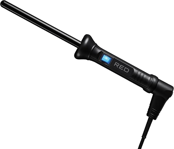 RED Pro Ceramic Tourmaline 0.5" Curling Wand Slim Precision Barrel for Tight Spirals, Defined Ringlets & Long-Lasting, Frizz-Free Curls