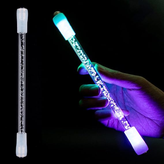 Uposao LED Rotating Pen, Flash Glow Spinning Rotary Pen with Set | LED Light Non-slip Coating Pen Rotating Rotating Ball Pen for Student Entertainment