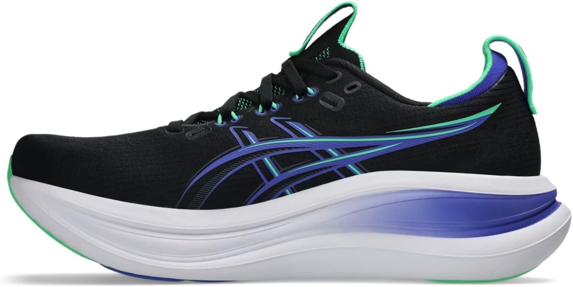 ASICS Men's Gel-Nimbus 28 Running Shoe, Black/Cobalt Burst , 10.5