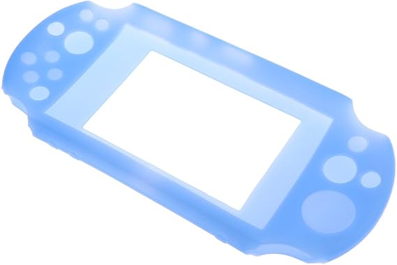 Silicone Soft Gel Rubber Protective Shell Case Cover For Sony PS Vita 2000 PSV 2000 Protective Skin (Blue)