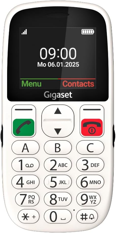 Gigaset GL395 Tuşlu Cep Telefonu Gümüş (Beyaz)
