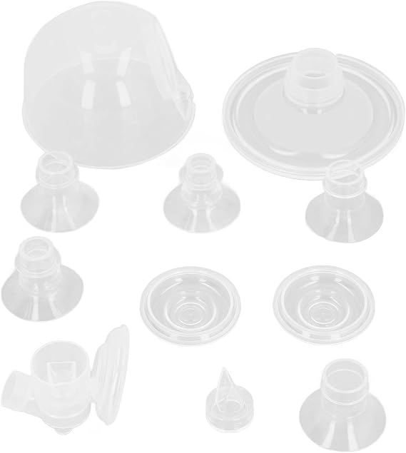 Wearable Breast Pump Flange Inserts 13mm 15mm 17mm 19mm 21mm, Silicone Flange Liners for S9 S10 S12 Compatible with TSRETE Luxlady HAUTURE, Soft Skin - Friendly Replacement Kit wit