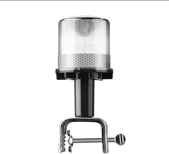 Britta Products Solar Anchor or Dock Light - Warning Light 360 Degree - Super Bright Waterproof IP48 for Marine Applications - Constant On or Flashing (WHITE)