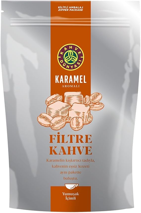 Coffee World Filter Coffee Caramel Flavored Locked 250 gr