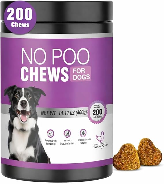 Coprophagia Deterrent for Dogs-Stool Eating Deterrent for Dogs with Digestive Enzymes&Probiotics-Breath Freshener-Chicken