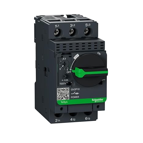 Schneider Electric Gv2p10 Motor Circuit Breaker 600Vac 6.3Amps Iec Gv2p10