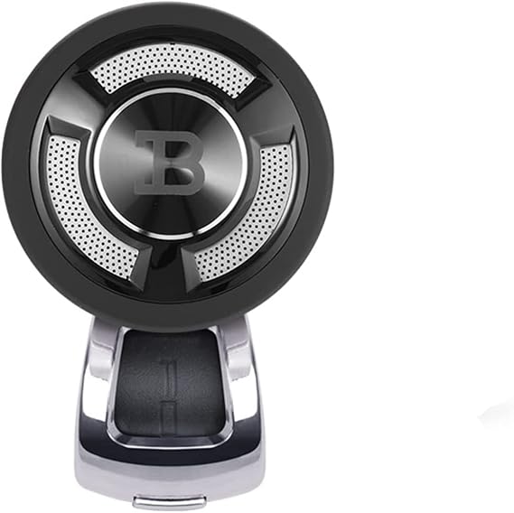 BL Steering Wheel Knob Spinner - Universal Non-Slip Fit, ABS & Premium High Gloss Chrome Plated Finish Suicide Knob with Metal Ball Bearing & Easy Installation (Black Platinum)