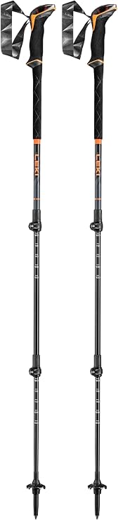 LEKI Sherpa Lite Aluminum Adjustable Lightweight Ski Poles for Backcountry Skiing & Snowboarding