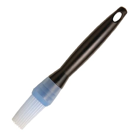 KitchenCraft Silicone Pastry/Basting Brush, 17 cm (6.5") - Black/Blue