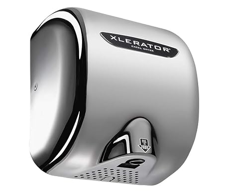 XLERATOR XL-C High-Speed, Touchless Commercial Hand Dryer, Excel Dryer, Chrome Plated Cover, Automatic Sensor, Surface Mount, 110V